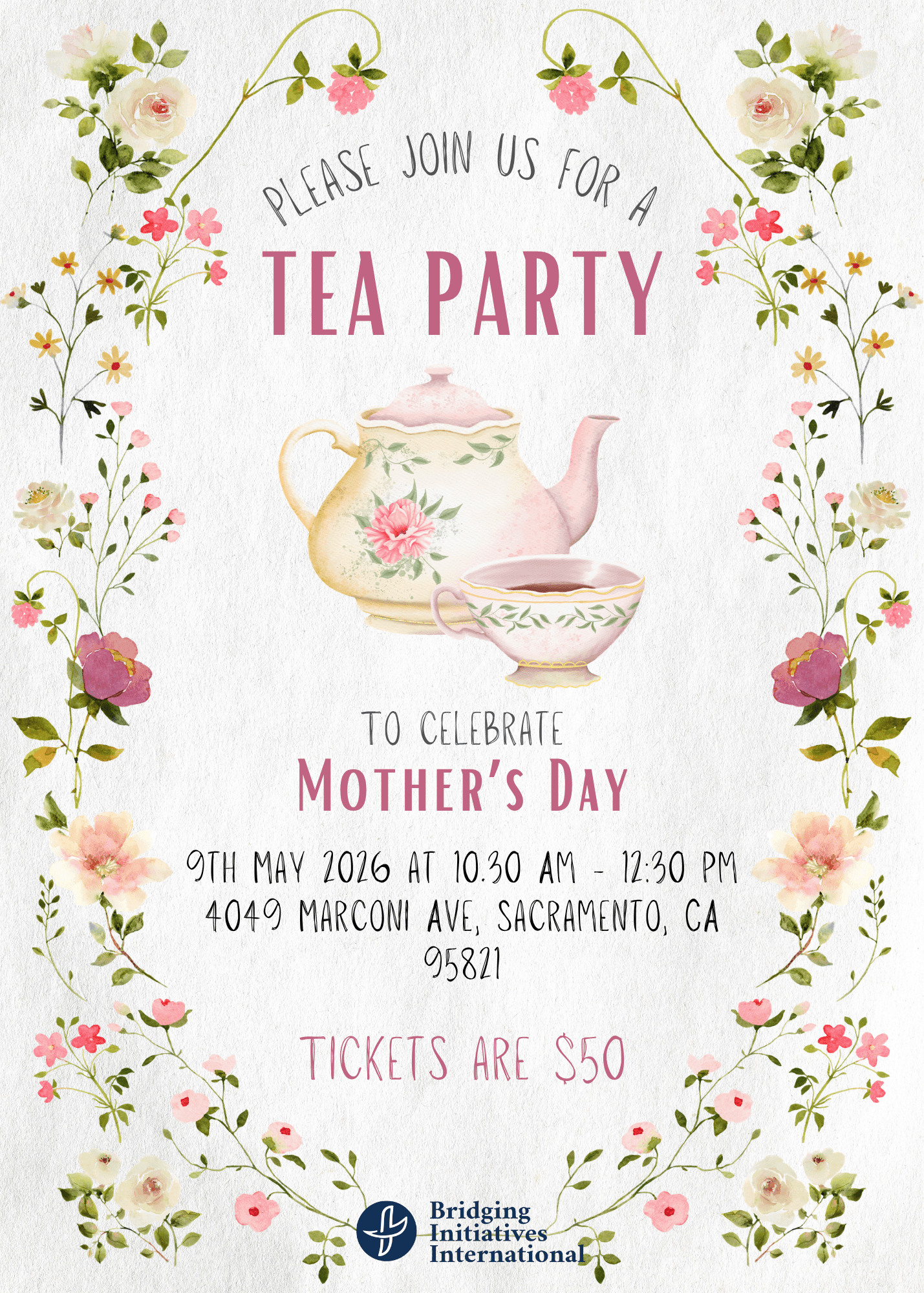 Mother's Day Tea Party Fundraiser